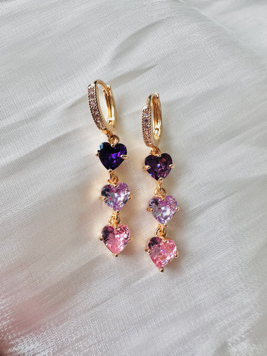 Mona Drop Heart Earrings